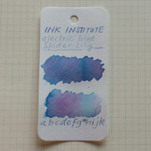 ink institute meander electric blue spider lily swatch