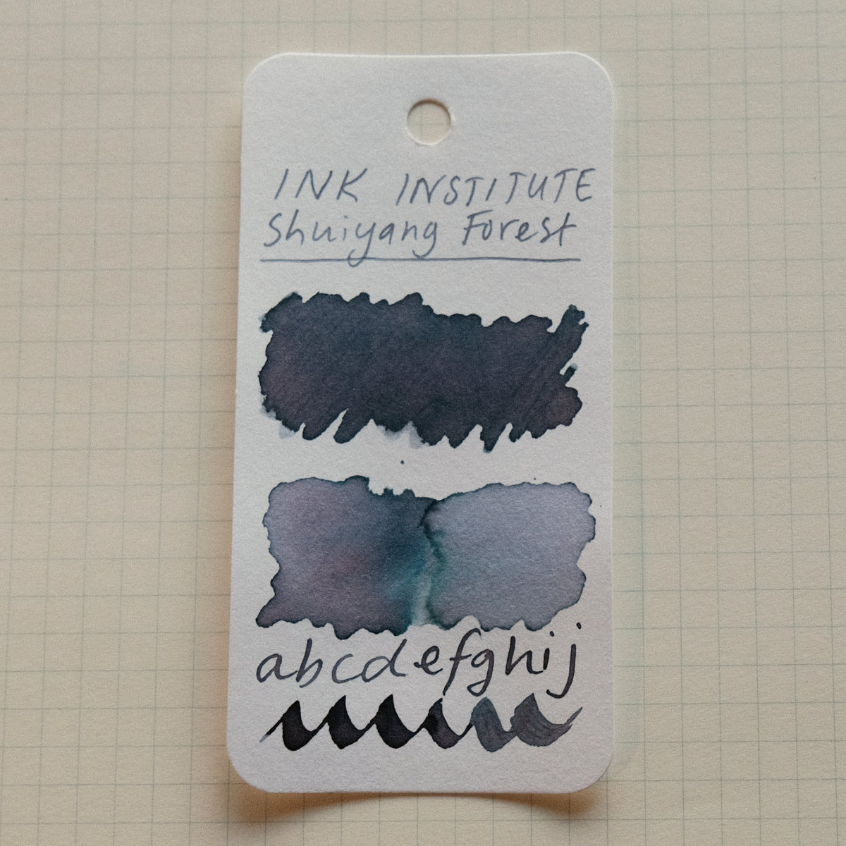 ink institute shuiyang forest swatch