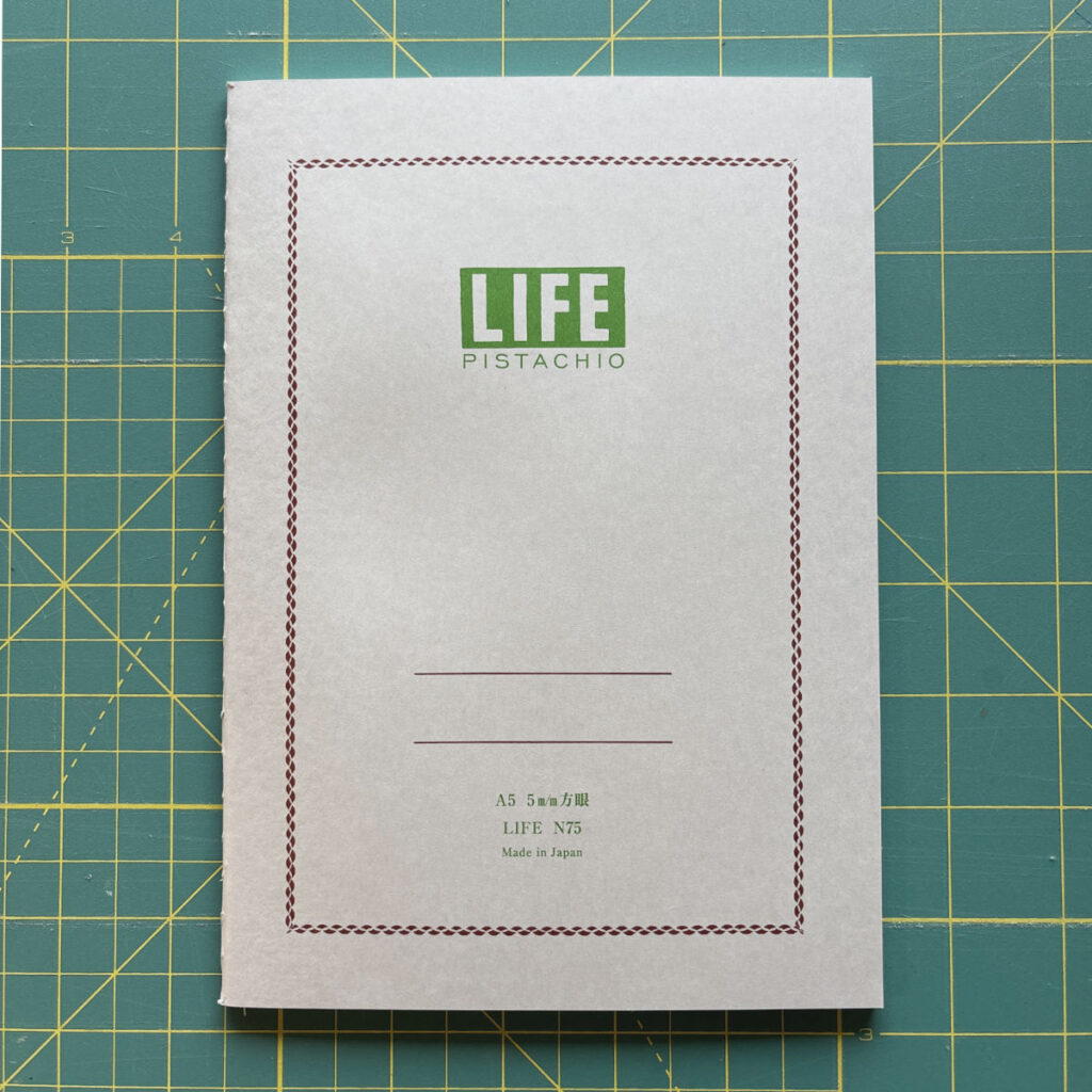 Life A5 pistachio notebook grid